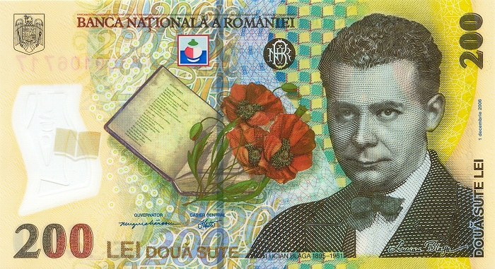 Romania's 200Lei note RomaniaPNew200Lei2006donatedcs f
