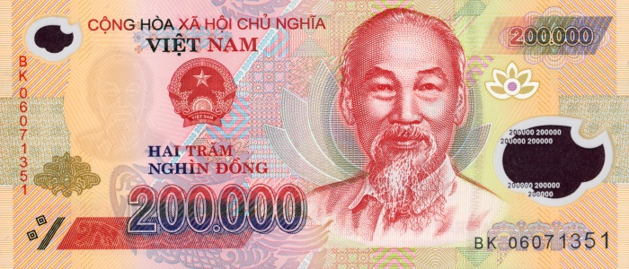 200000 Total Vnd Vietnam Cir Dong Bank Notes 2 X 100000 Vietnamese Bank Note 
