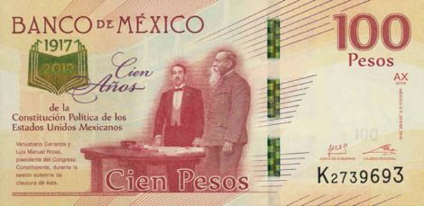 Details about   1982 100 Cien Pesos UNC Bill ~#3957 El Banco de Mexico 